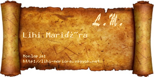 Lihi Marióra névjegykártya